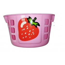 Çocuk Bisiklet Sepeti Pembe Kiraz Desenli