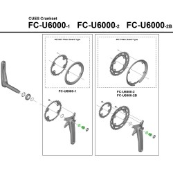 Shimano FC-U6000 Krank kolu tespit vidası ünitesi 