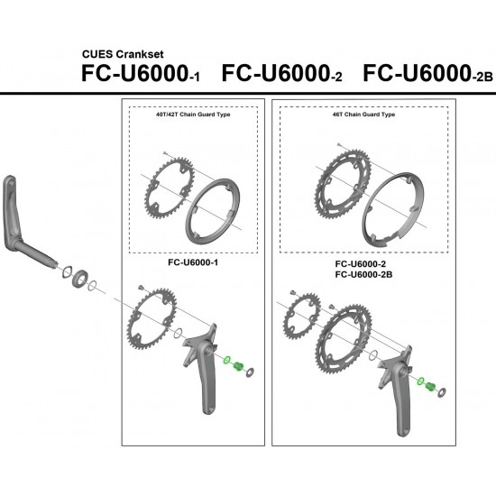 Shimano FC-U6000 Krank kolu tespit vidası ünitesi 