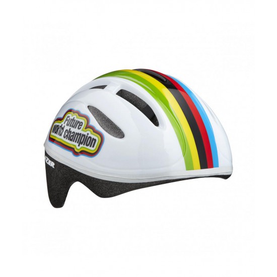 Lazer Bob Ce Kask 46-52 cm Beyaz Renkli Çizgili Lazer Bob Ce Kask 46-52 cm Beyaz Renkli Çizgili