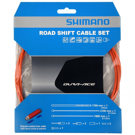 Shimano Dura-Ace 9000 Vites Kablo Set Turuncu Shimano Dura-Ace 9000 Vites Kablo Set Turuncu