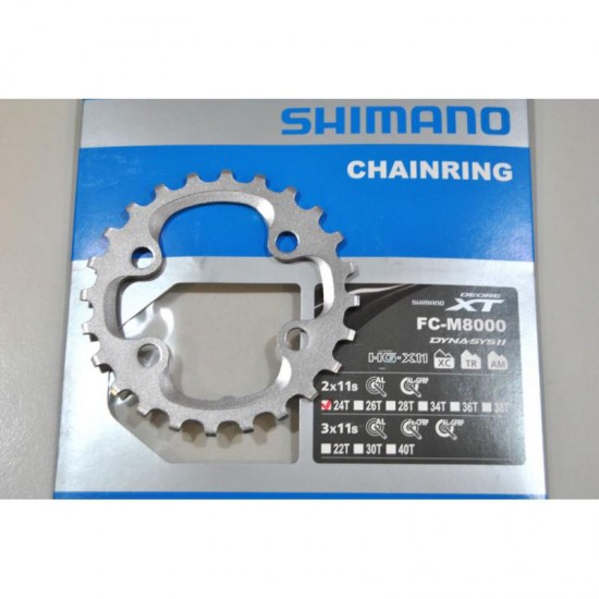 Shimano FC-M8000 24T Aynakol Yaprağı Shimano FC-M8000 24T Aynakol Yaprağı